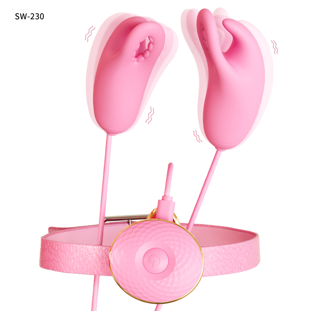 Q萌乳首クリップ<br>超ロングコードで乳首とクリトリスを同時に責められるダブル乳首クリップ