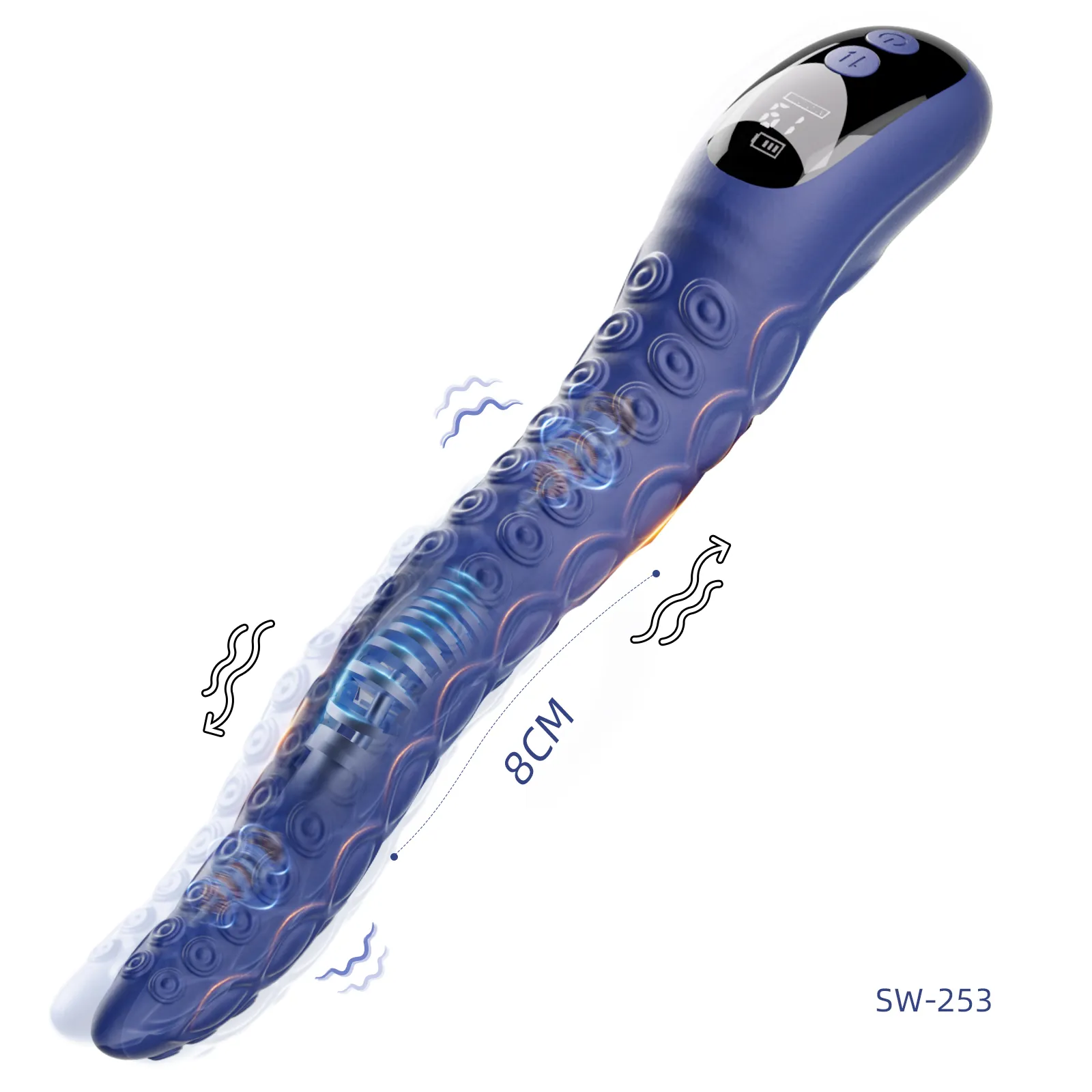 三丸うねるタコ型バイブ<br>9×9のモード組み合わせで無限の快感